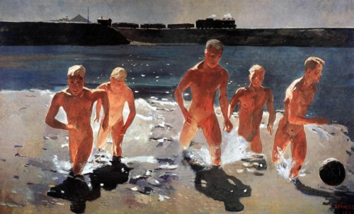 Alexander Deineka (1899-1969). Soviet Russian artist and sculptor. 'The Boys start running out from