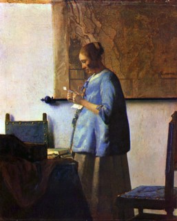 Vermeer, Femme en bleu lisant une lettre