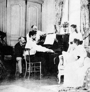 Claude Debussy composing