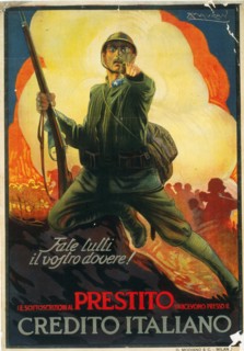 World War I Italian government poster for War Loan