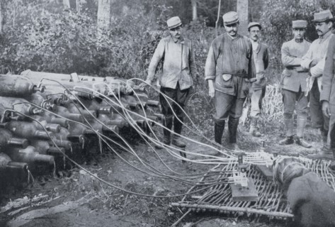 Première guerre mondiale : Gonflage d'un ballon captif