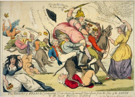 Cruikshank, Le génie de France extirpe le despotisme