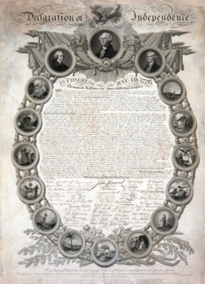 Reproduction d'un brouillon de la Déclaration d'Indépendance