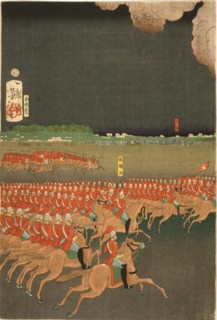 Yoshitoshi, rench and British troops engaged in training