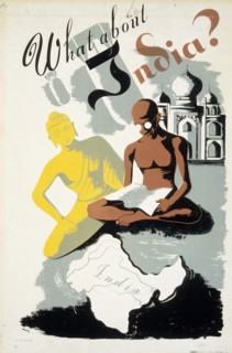 American poster pondering on the future of India