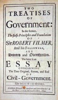 Title page 'Two Treatises of Government