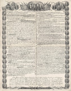 Facsimile of the original draft of the Declaration of Independence