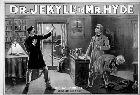 Poster depicting Dr Jekyll and Mr Hyde