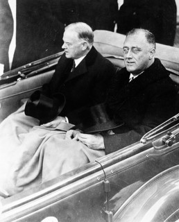 Presidents Herbert Hoover and Franklin Roosevelt