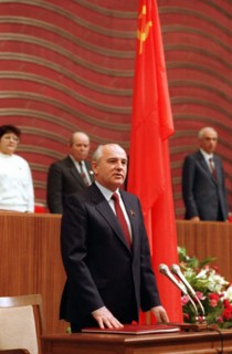 Le Président Michael Gorbachev de l'URSS