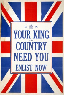 World War I poster for recruiting soldiers