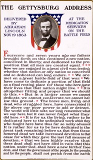 Text of The Gettysburg Address