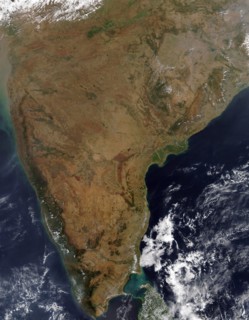 Vue satellite de la péninsule indienne