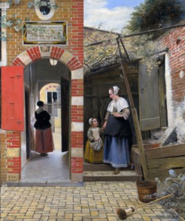 De Hooch, La cour d'une maison à Delft