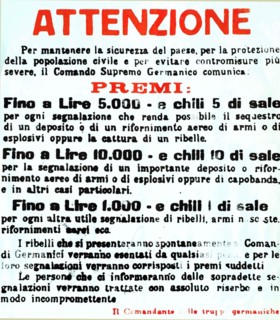 Manifesto propaganda of the German Command Officers in Italy