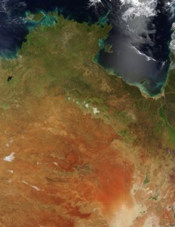 satellite view over Northern Australia