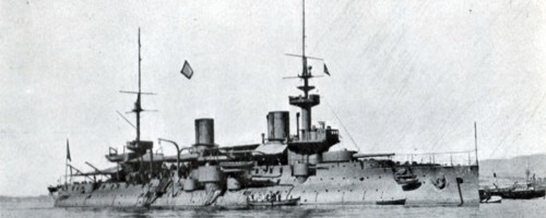 French Navy pre-dreadnought battleship 'Bouvet'