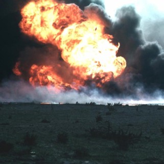 Burning oilfield during Operation Desert Storm