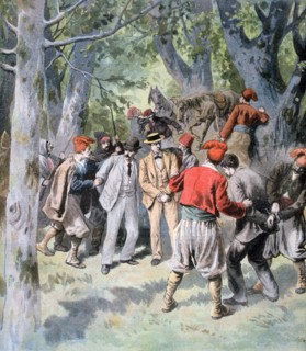 French travellers captured by bandits