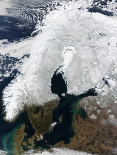 Scandinavia photographed in winter