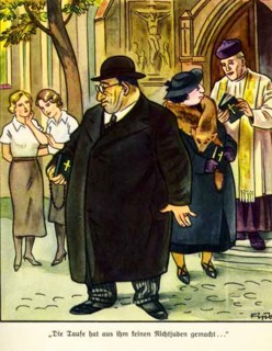 Nazi anti Semitic propaganda illustration