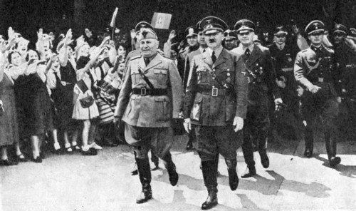 Adoph Hitler and Benito Mussolini in Munich