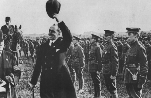 Sir Edward Carson reviews militia