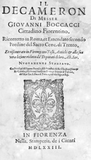 Front page of The Decameron by Boccaccio