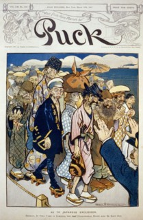 Anti-immigration caricature , 1907