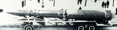 A view of a Soviet SS-13 intercontinental ballistic missile