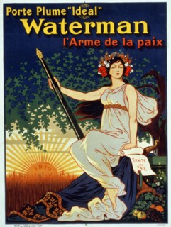 Porte plume 'Ideal' Waterman l'arme de la paix