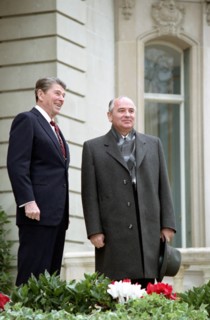 Mikhail Gorbachev and Ronald Reagan