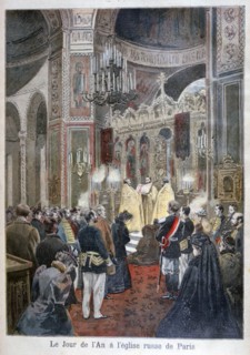 Celebration of the New Year at the Russian Orthodox church in Paris