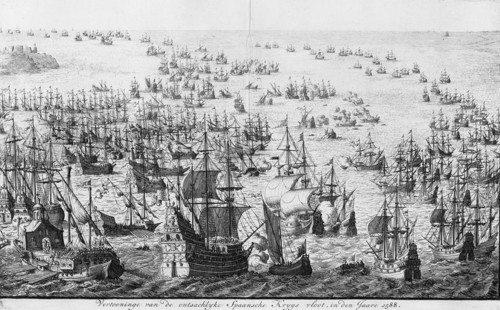 The mighty display of the Spanish armada in 1588