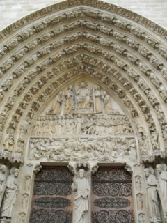 Exterior façade of the Cathedral of Notre Dame