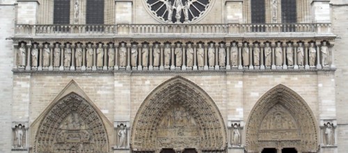 Exterior façade of the Cathedral of Notre Dame