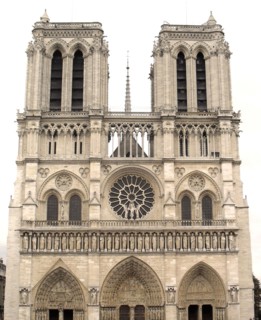 Exterior façade of the Cathedral of Notre Dame