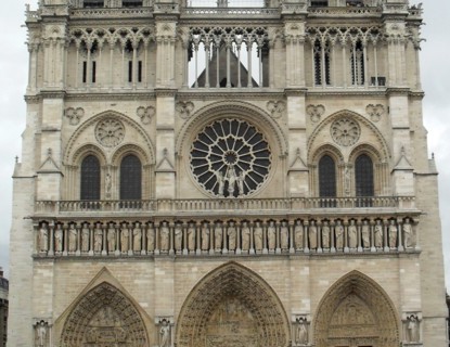Exterior façade of the Cathedral of Notre Dame