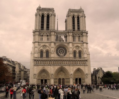 Exterior façade of the Cathedral of Notre Dame