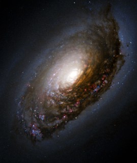 Dust Band Around the Nucleus of "Black Eye Galaxy" M64