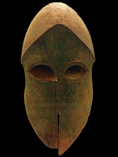 Bronze helmet in the British Museum