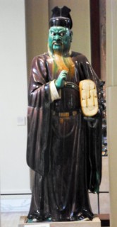 Gilt bronze head of a Buddhist guardian figure