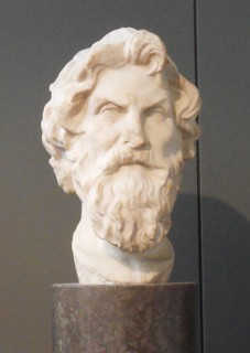 greek bust of Socrates