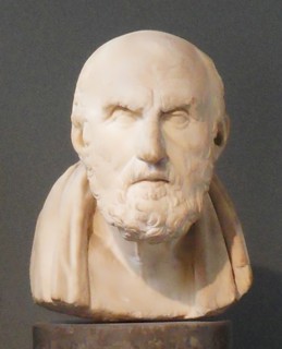 Roman copy of a Hellenistic bust of Chrysippus of Soli
