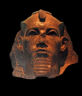 Granite head of Egyptian Pharoah Amenemhat III