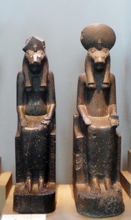 Black granite statues of SekhmetFrom Karnak