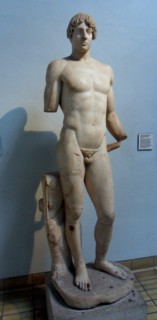 Marble statue of a youth