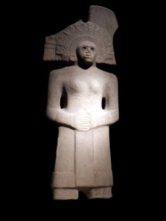 Huaxtec stone sculpture of a female deity Tlazoltl