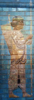 Glazed brick relief panel Achaemenid Persian