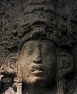 Cast of Stele from the Mayan Plaza at Copan in Honduras